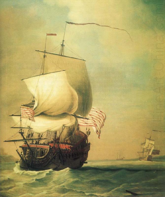 Monamy, Peter An English East Indiaman bow view china oil painting image